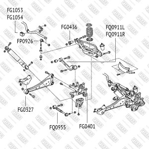 Toyota RAV-4  05-12 втулка заднего стабилизатора FG1053 FIXAR