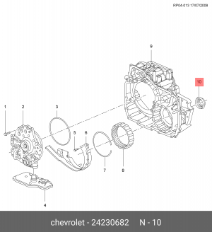 Chevrolet Cobalt/Cruze/Orlando/Epica/Captiva/AveoT300 Сальник привода AT прав    24230682 GENERAL MOTORS