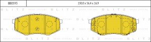 Kia Soul 16 - 19 колодки тормозные передние BB0593 BLITZ