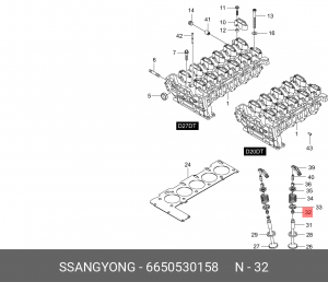 SsangYong Actyon Sports 2.0 D колпачек маслосъемный 6650530158 SSANG YONG