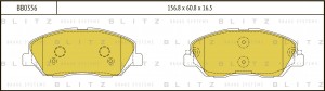 Hyundai SantaFe 06-/13-/15-/Sorento 09-/SS Actyon NEW 2011- Тормозные колодки пе BB0356 BLITZ