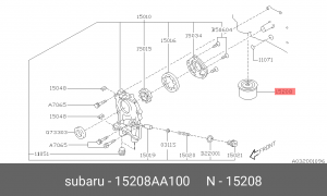 Subaru фильтр маслянный 15208AA100 SUBARU