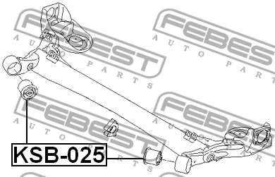 Kia Soul/Cerato 09-12 сайлентблок задней балки KAB-025 FEBEST