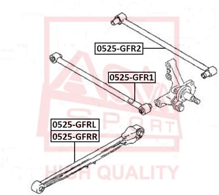 Mazda Premacy  Тяга продольная левая задняя 0525-GFRL ASVA