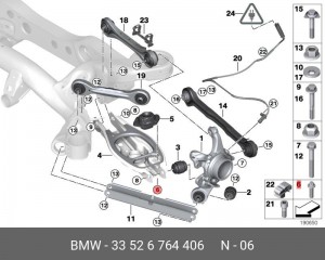 BMW болт крепления опоры 33 52 6 764 406 BMW