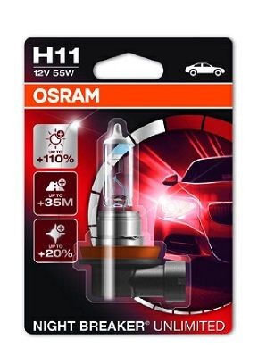 Osram NIGHT BREAKER UNLIMITED +110% лампа H11 64211NBU-01B OSRAM
