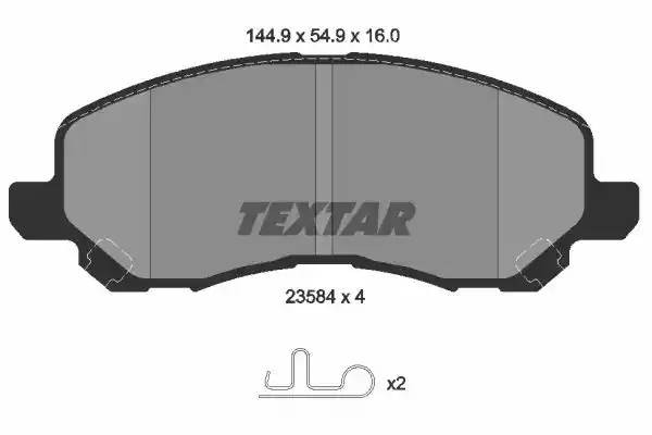 Колодки тормозные передние 2358401 TEXTAR