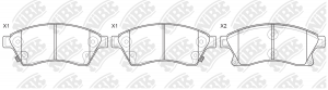 Opel Astra J, Mokka, Zafira C 16" колодки передние дисковые PN0391 NIBK