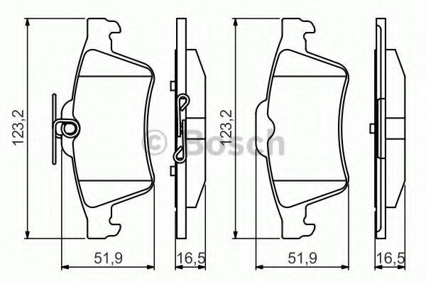Тормозные колодки 0986495216 BOSCH