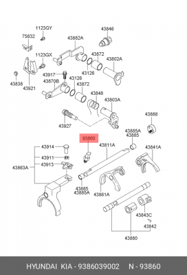 Hyundai, Kia Включатель заднего хода 9386039002 HYUNDAI KIA