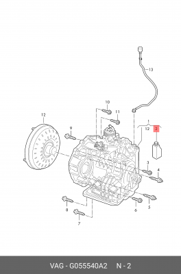 Масло транс. VW АКП 0C8 Aisin G055 540 1л G 055 540 A2 VAG