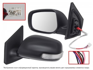 Toyota Corolla 10-13 зеркало левое элект. обогрев поворот. STTY29940B2 SAT