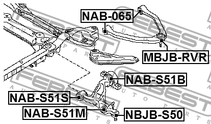 Infiniti FX35 с/б переднего рычага передний NABS51S FEBEST