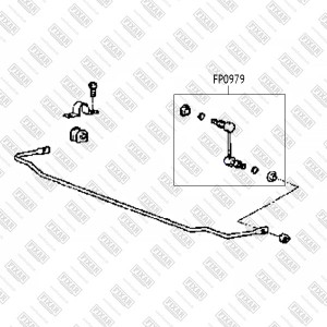 Hyundai Elantra 00-05/Cerato 04-08/Matrix Стойка стабилизатора задняя FP0979 FIXAR