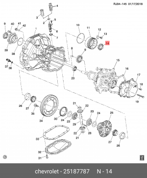 Daewoo Nexia/Lanos/Lacetti/Aveo F14D3/Epica/Cruze МКПП/Aveo T300 МКПП/Epica Саль 25187787 GENERAL MOTORS