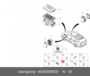SS Реле указателя поворота 8630009000 SSANG YONG