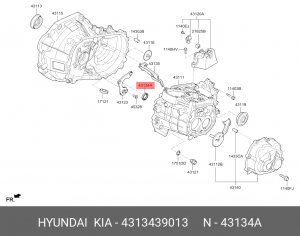 Hyundai Solaris/Ceed Сальник первичного вала МКПП 35*25*6 4313439013 HYUNDAI KIA