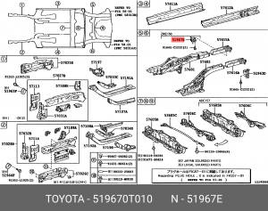 Toyota Venza Петля буксировочная 51967-0T010 TOYOTA