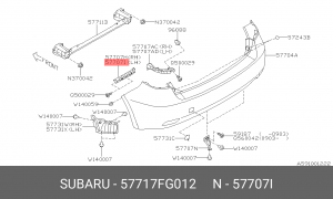 Subaru XV кронштейн бампера 57717FG012 SUBARU