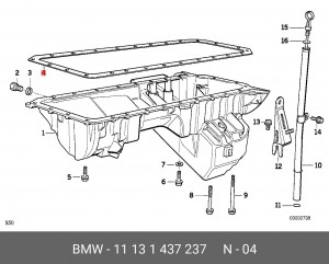 Уплотнитель металл 11 13 1 437 237 BMW