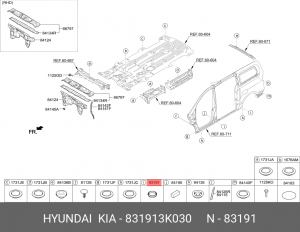 Hyundai Elantra 06- Заглушка двери 831913K030 HYUNDAI KIA