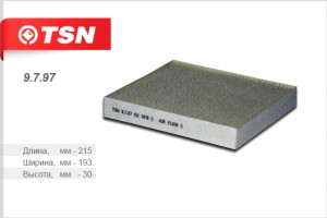 Toyota RAV4 05-19, Corolla 07-, Auris 07-, Yaris 05-, LC200 Outback 09- фильтр с 9797 TSN