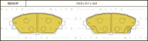 Mazda 3 13- колодки передние BB0469P BLITZ