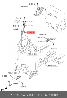 ОПОРНЫЙ УЗЕЛ ДВИГАТЕЛЯ 218101R010 HYUNDAI KIA