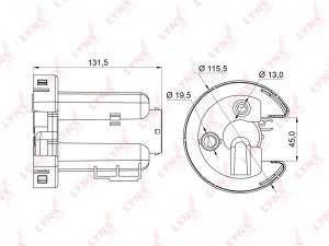 ФИЛЬТР ТОПЛИВНЫЙ ПОГРУЖНОЙ HYUNDAI ACCENT(MC) 1.4-1.6 06- / VERNA(MC) 1.4-1.6 06 LF-959M LYNXAUTO