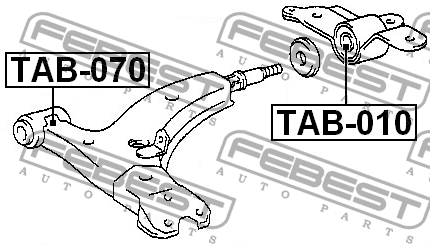 Toyota AE100 с\блок задний переднего рычага TAB-010 FEBEST