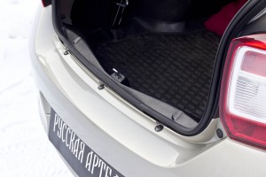 накладка Renault Logan 2012-2018 дорестайлинг на порожек багажника шагрень Русск NRL032202 RUSSKAYA ARTEL