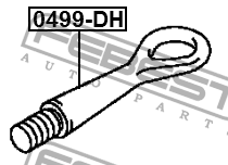 Mitsubishi ASX, Lancer  10, Outlander крюк буксировочный 0499-DH FEBEST