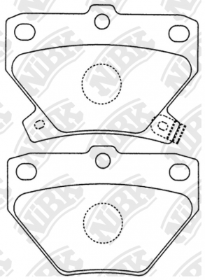 Toyota Yaris, Prius, Vitz, Corolla 99- колодки задние дисковые PN1454 NIBK