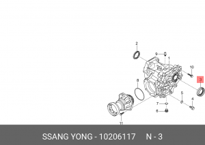 SS Actyon 11- сальник раздаточной коробки правый 10206117 SSANG YONG