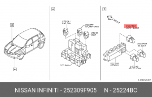 РЕЛЕ 25230-9F905 NISSAN INFINITI