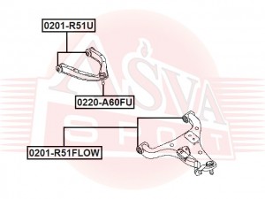 NISSAN Navara 05-/ Pathfinder 04-12 Сайлентблок переднего верхнего рычага 0201-R51U ASVA