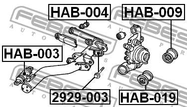 Honda CRV Болт развальный 2929-003 FEBEST