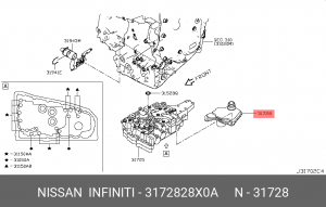 Nissan X-TRAIL T32 Фильтр вариатора 31728-28X0A NISSAN INFINITI