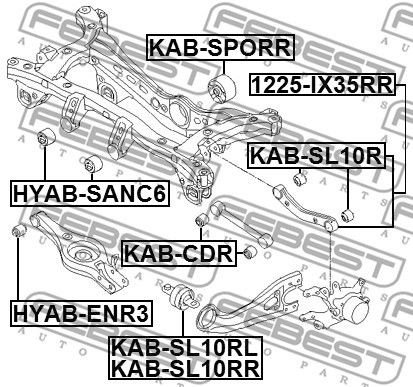 Hyundai Ix35 Рычаг задней подвески (косой) 1225-IX35RR FEBEST