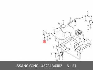 Шланг тормозной 4873134002 SSANG YONG
