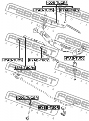 Hyundai Tucson Сайлентблок заднего рычага (сход\разв) 4wd HYAB-TUC2 FEBEST