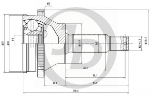 ШРУС внешний JCT0120A JUST DRIVE