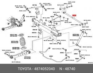 Toyota Probox 4WD 02-тяга реактивная 48740-52040 TOYOTA