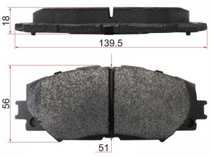 Toyota Auris, Corolla c 06-11- колодки передние дисковые ST0446512610 SAT