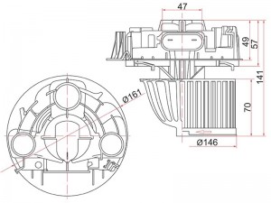 Nissan Note 06-, Micra K12, Renault Logan, Duster  мотор отопителя ST6001547691 SAT
