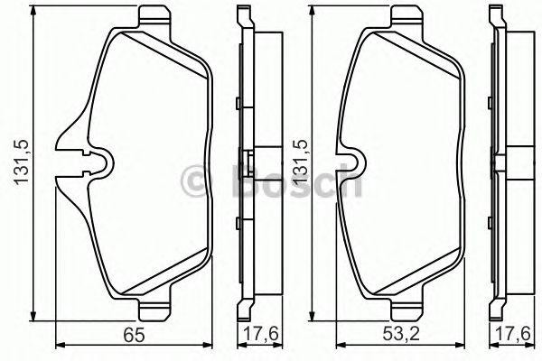 Комплект тормозных колодок, дисковый тормоз 0 986 495 251 BOSCH