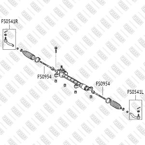 Toyota Corolla с 00г наконечник рулевой левый   Yaris 06- 14" FS0541L FIXAR