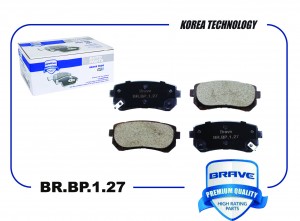 Hyundai Creta 2WD/4WD/Picanto 11- колодки тормозные задние BRBP127 BRAVE