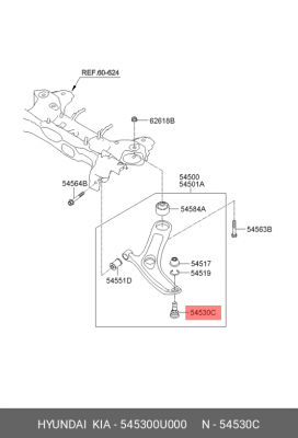 creta шаровая опора 54530-0U000 HYUNDAI KIA