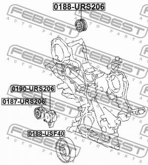 Suzuki GV 05- 2.4 ролик натяжителя 0187-URS206 FEBEST